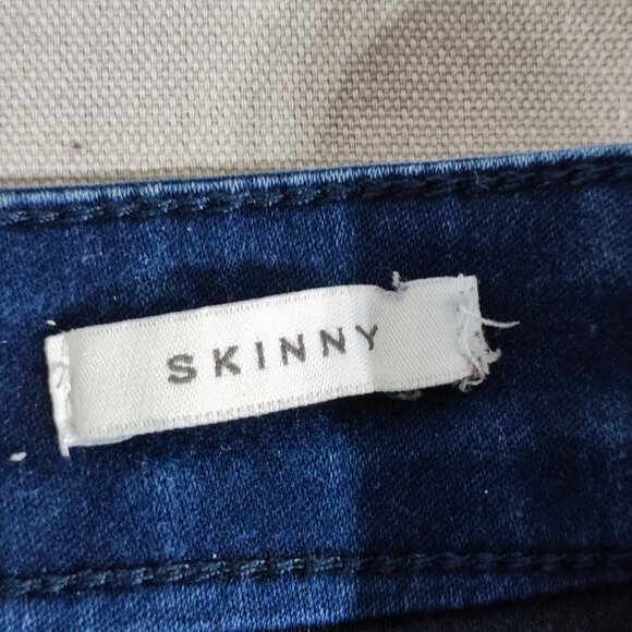 Kenneth Cole Reaction jeans women's size 14 dark wash blue skinny straight leg - Picture 6 of 14